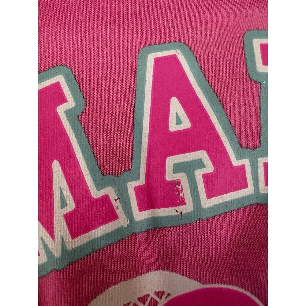 Malibu Barbie Sleeveless Graphic Print Romper Flowy Skirt Skort Tennis L 10-12